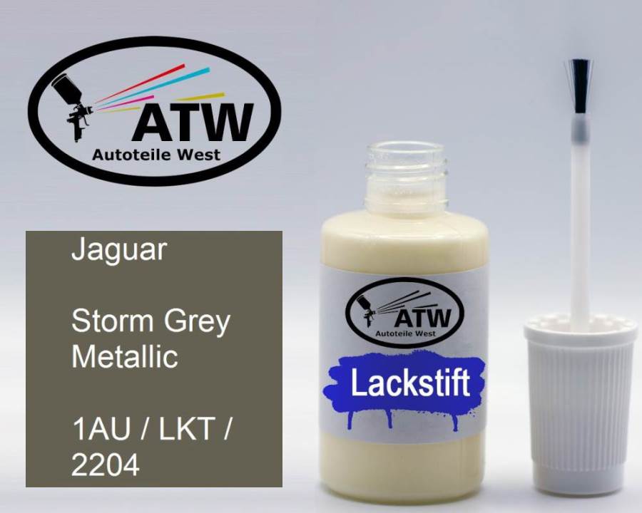 Jaguar, Storm Grey Metallic, 1AU / LKT / 2204: 20ml Lackstift, von ATW Autoteile West.